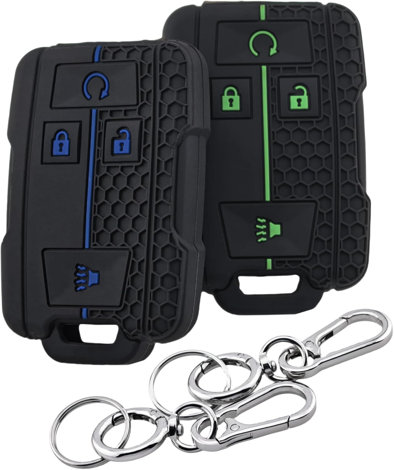 2 Fundas Silicona Llavero Inteligente 4 Botones GMC Chevy