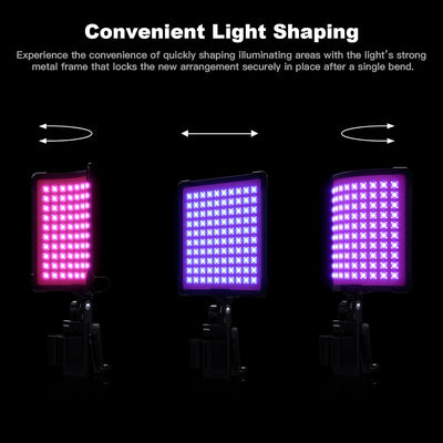 Panel LED flexible 2500-10000K CRI97 RGB portátil con soporte