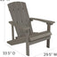 2 Pzas Sillas Adirondack Poliresina Color Gris