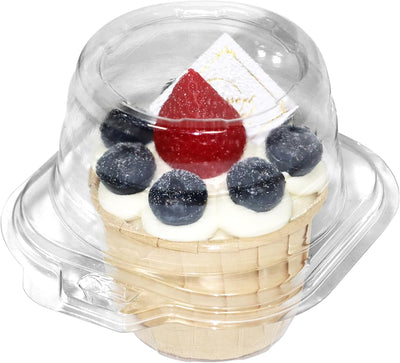 25 Cajas Plástico Cupcakes Transparentes Reutiliz.