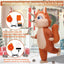 Disfraz inflable ardilla para adultos Halloween Navidad