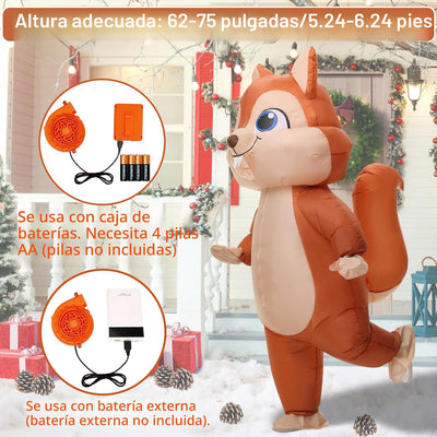 Disfraz inflable ardilla para adultos Halloween Navidad