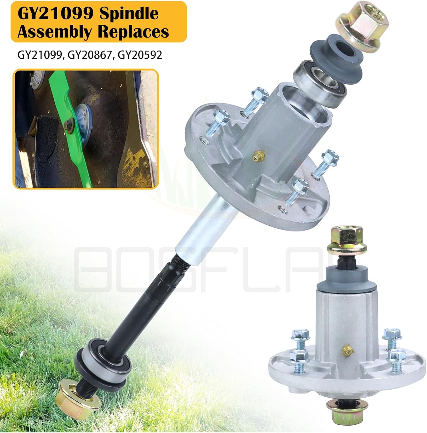 Set 3 husillos GY21099 para John Deere D170 LA175