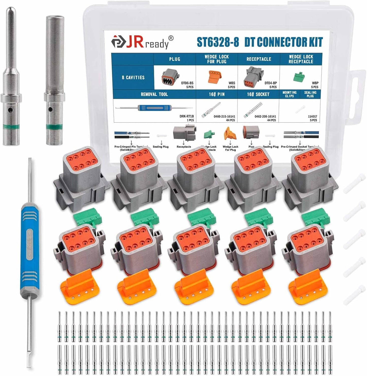 Kit conectores 8 pines 16 contactos ST6328-8 DT