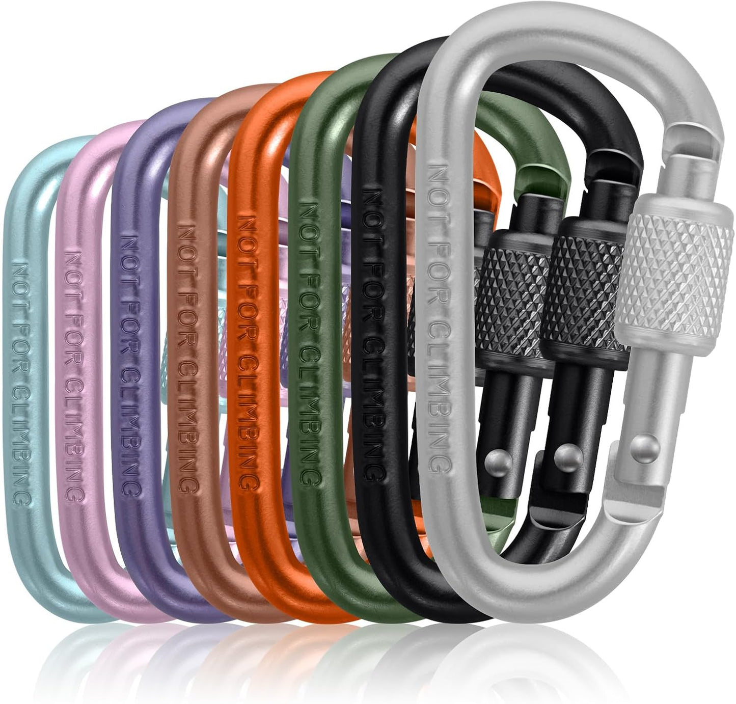 Clip llavero anillo D aluminio multiusos camping