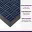 Tapete puerta goma resistente 23x35pulg azul