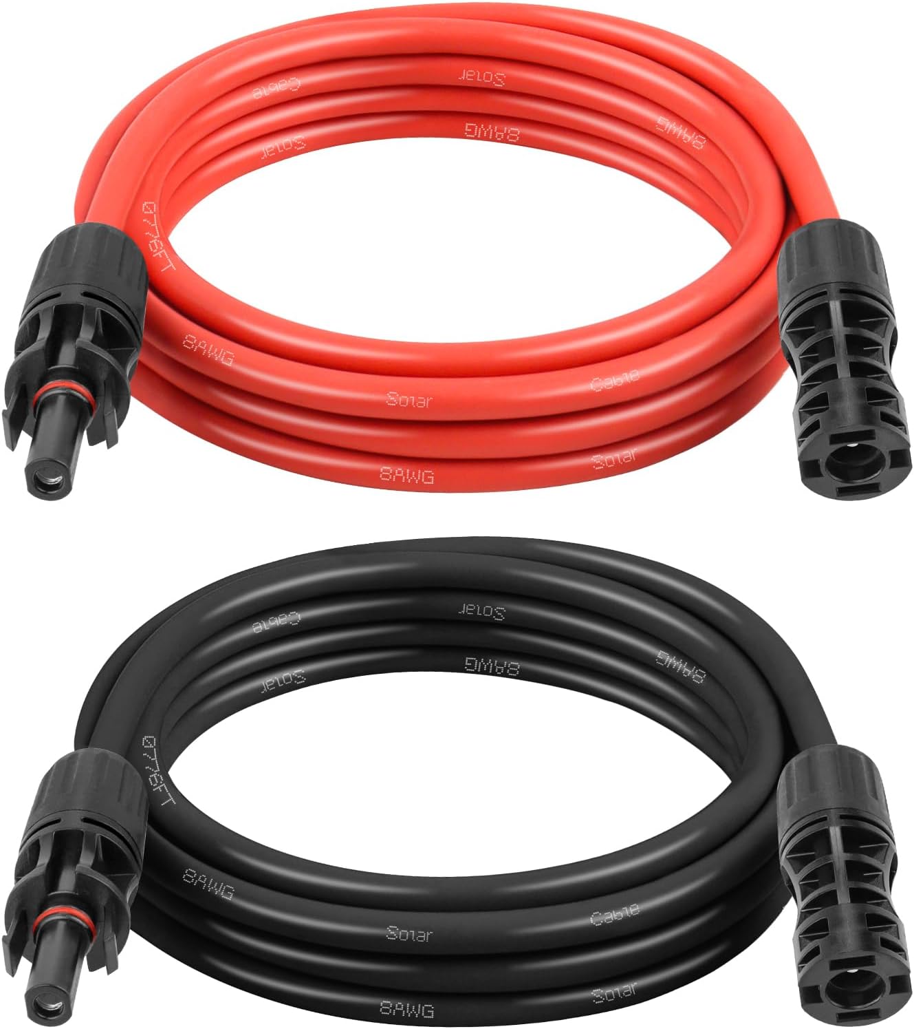 Cable solar 5ft 8AWG con conectores impermeables