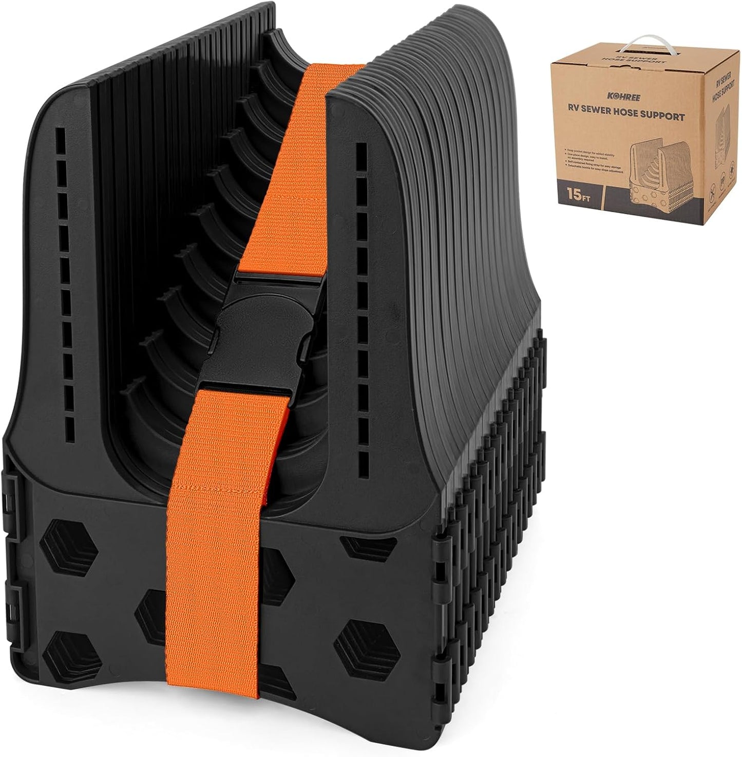 Soporte manguera alcantarillado RV 15ft resistente ajustable