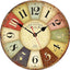 Reloj pared silencioso 8pulg números arábigos madera decorativo