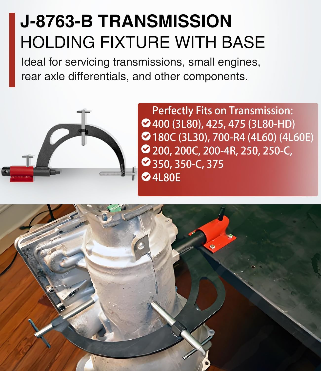 Accesorio sujeción transmisión universal para GM 4L80E