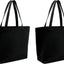 2 Pzas Bolsas Lona Algodón Reutiliz. para Compras