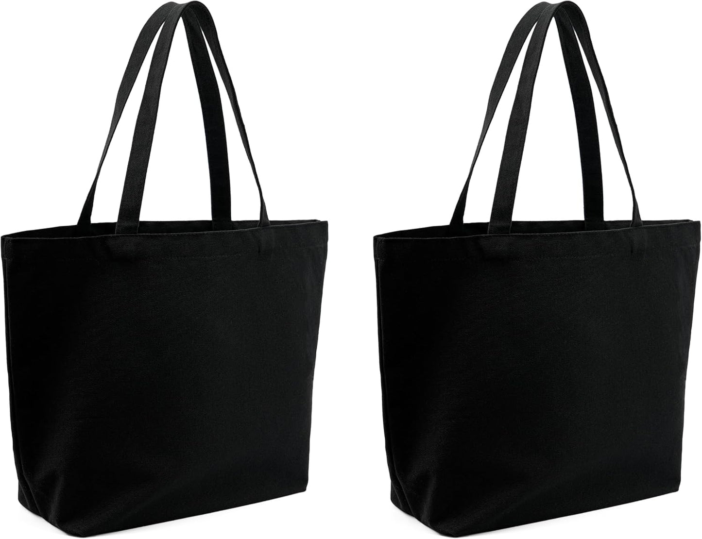 2 Pzas Bolsas Lona Algodón Reutiliz. para Compras