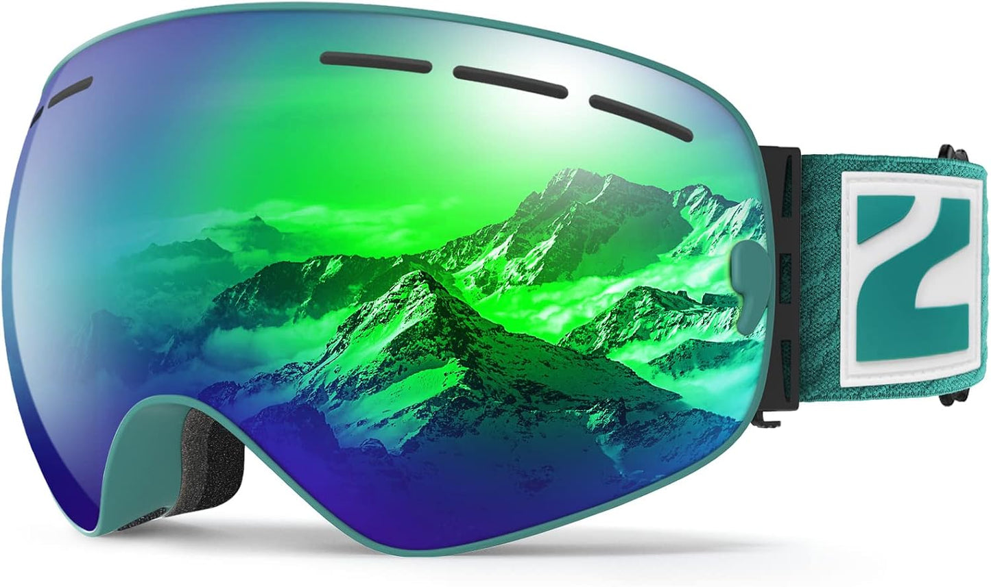 Gafas esquí con lente OTG desmontable para adultos