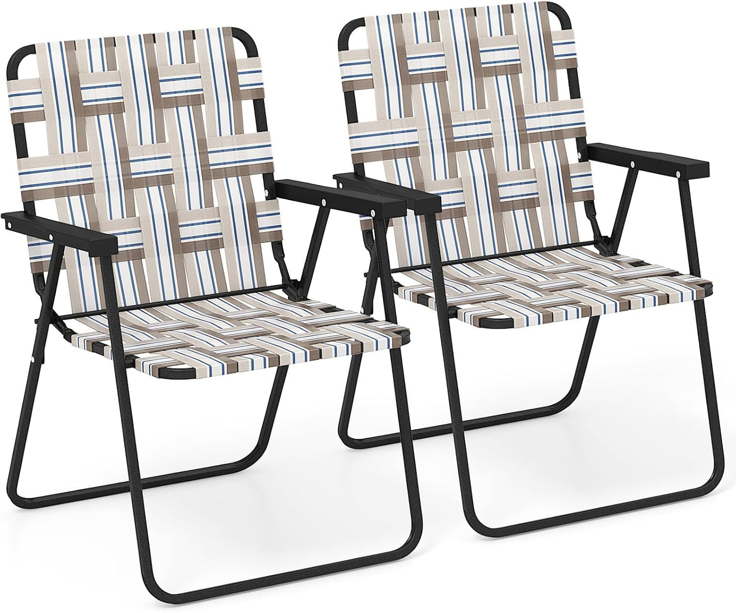 Pack 2 sillas plegables acero ligera para exterior