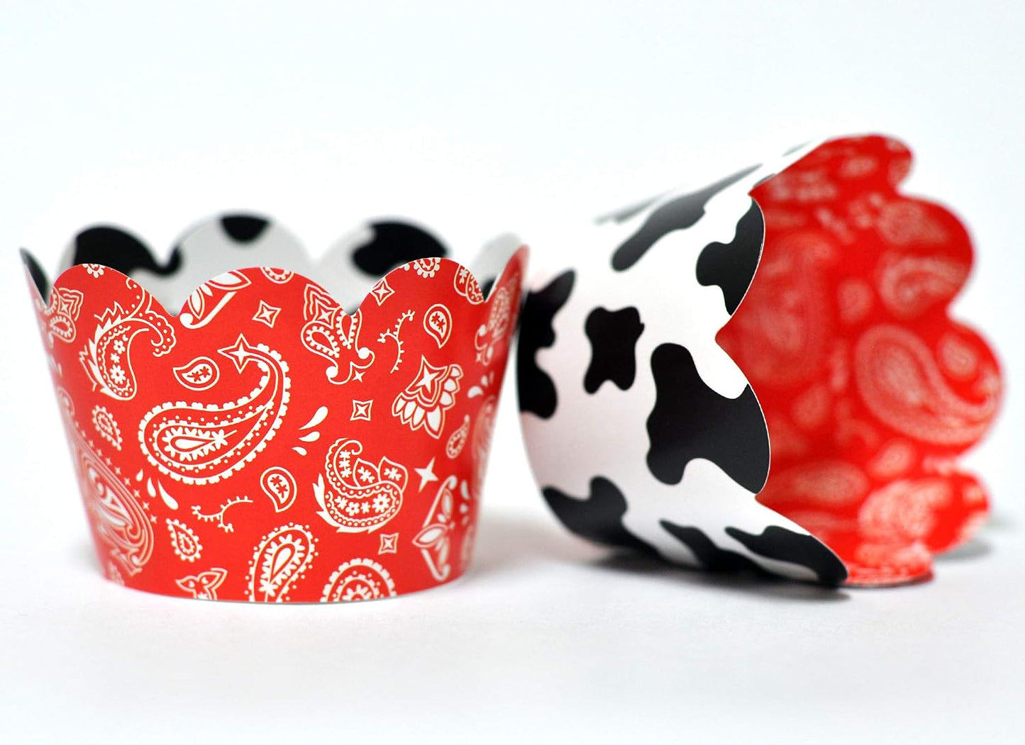 Set 24 soportes vaca estampado para fiestas infantiles