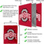 Bandera doble cara logotipo Buckeyes rojo