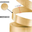 Bandas borde PVC 1.5" x100 ft aluminio cepillado dorada