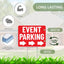 2 Letreros Estacionamiento Eventos 17x13" Plástico Corrugado