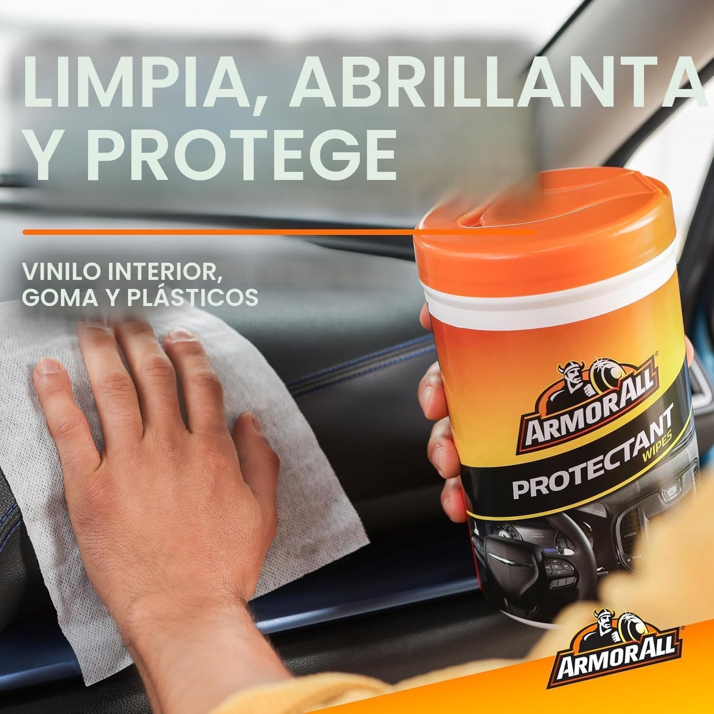 Toallitas protectoras UV para interior auto 90uds