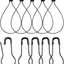 500 Pzas Cadena Etiquetas Colgantes Negro 6.6" Cuerda Nailon