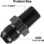 Adaptador tubería aluminio 1/4 BSPT negro