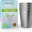 Vasos acero inox 16oz sin BPA apilables hogar picnic