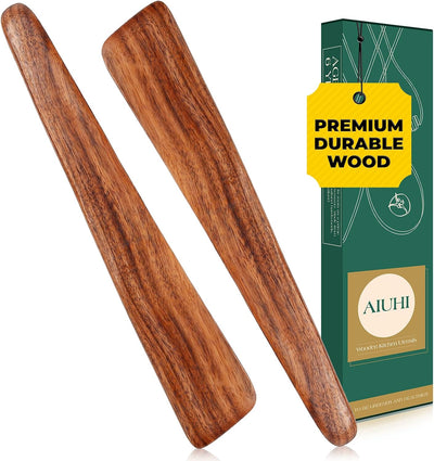 Espátula madera teca 12pulg volteador cocina antiadherente