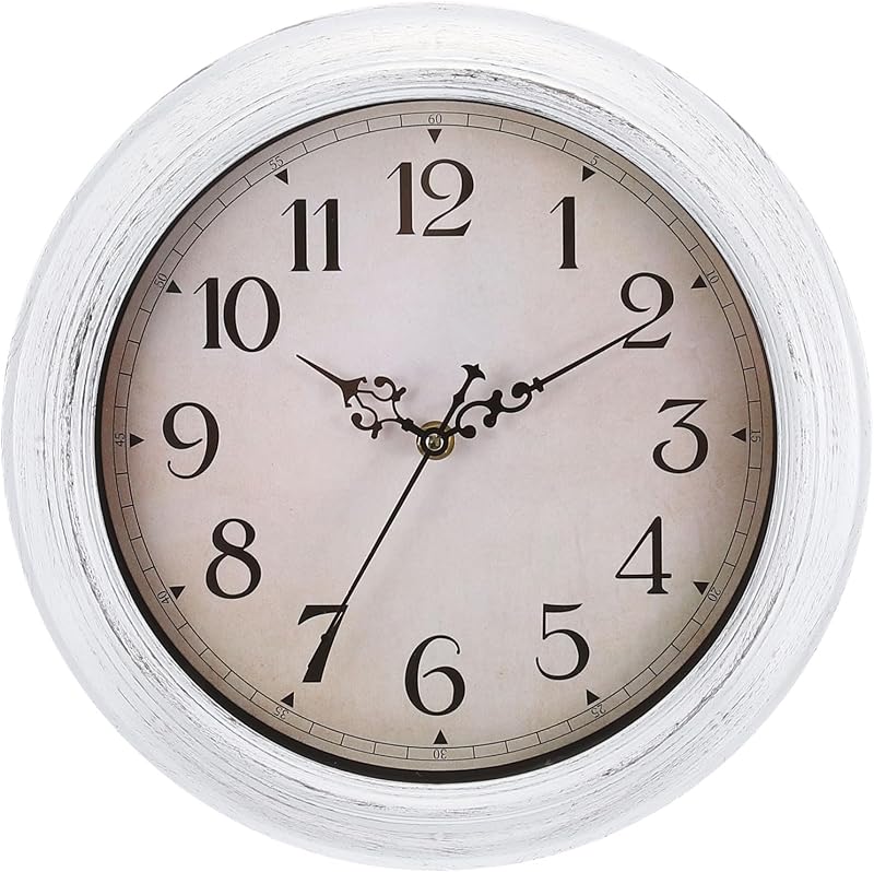 Reloj pared 12pulg silencioso sin tictac vintage cocina oficina
