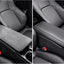 Fundas consola Camry 24-25 cuero negro costuras negras