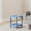 Mesa auxiliar 2 niveles resistente exterior color azul