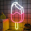 Letrero neón paleta hielo lámpara LED USB decoración negocio