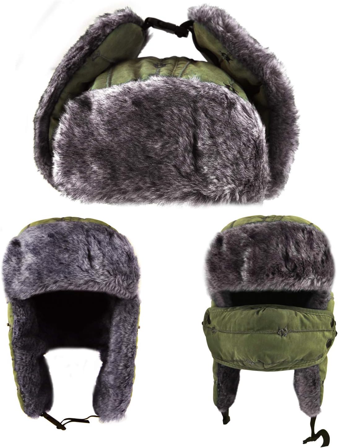 Sombrero Invierno con Tapas y Máscara Forrado en Pelaje