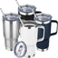 Vaso acero inox 20oz con tapa pajilla térmico viaje