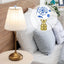 2 Remates Florales Porcelana Azul Blanca 1.2pulg para Lámparas