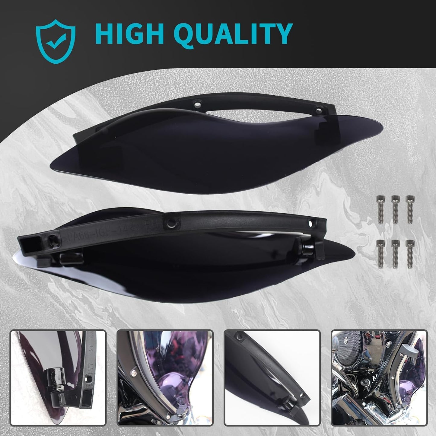 Deflectores viento color humo Harley Electra Glide 14-22