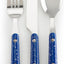 Set 12 cubiertos camping color azul
