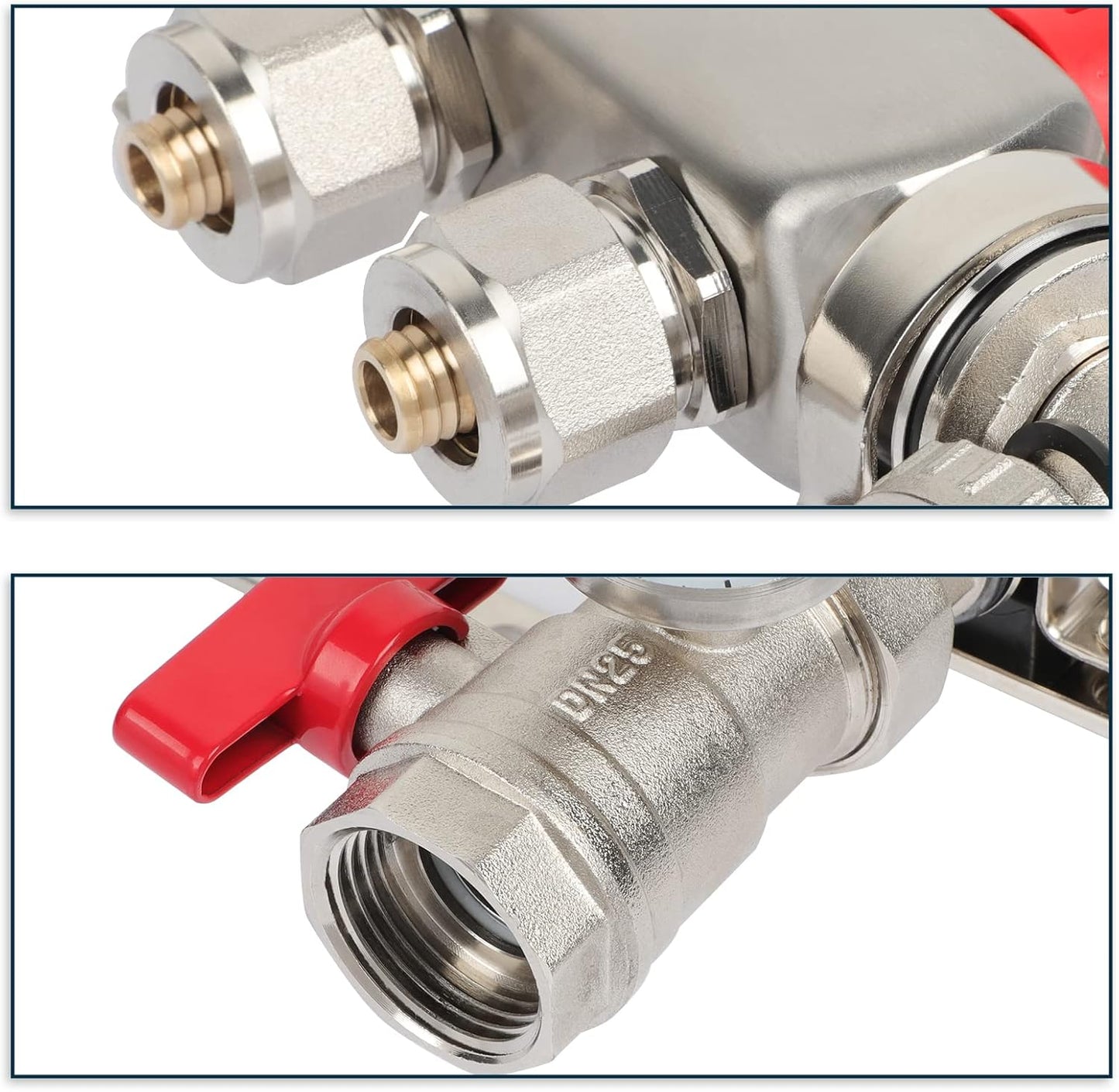 Calefacción hidrónica radiante acero inox pex 4 bucles