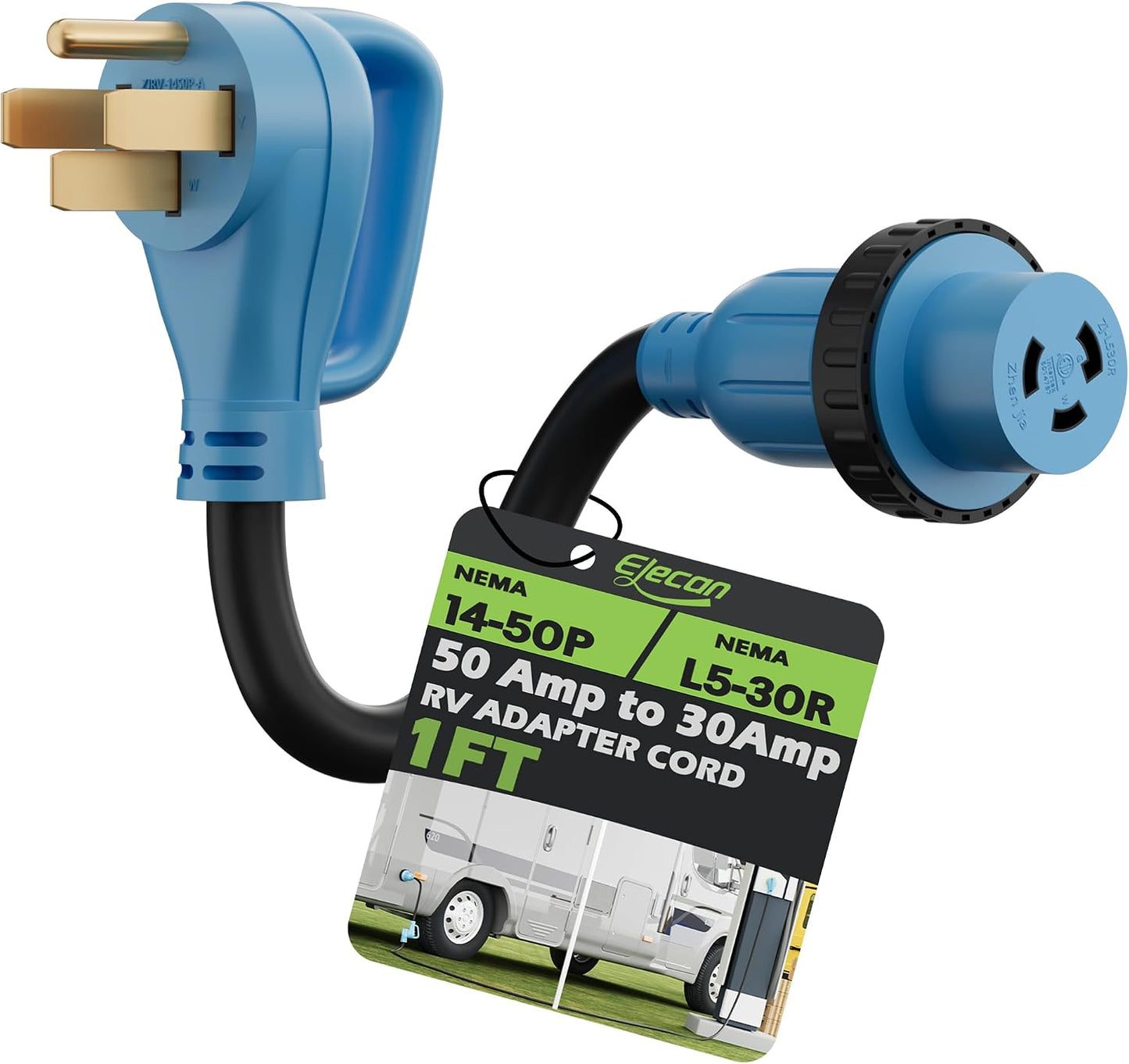 Cable adaptador RV 14-50P a L5-30R 10AWG