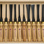 Set 10 herramientas tallar madera acero 1095 mango fresno