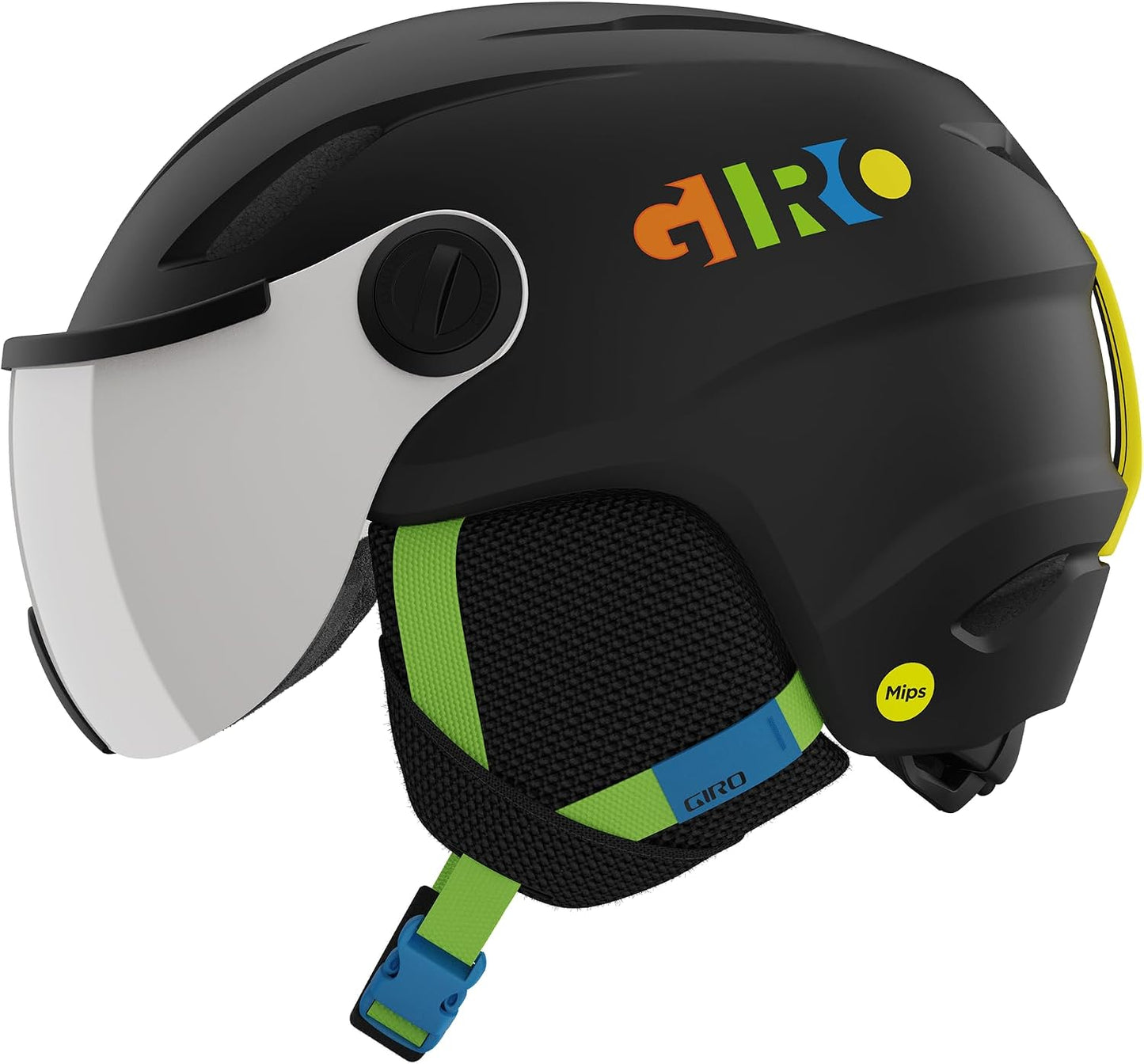 Casco esquí niños con protector gafas integrado