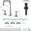 Grifo baño 3 agujeros cromo pulido para lavabo 8" RV