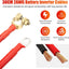 2 Pzas Cables Batería 2AWG 12" Conectores 3/8" Solares