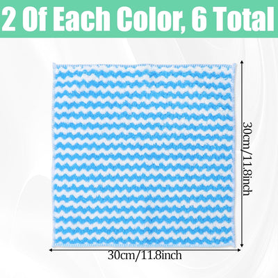6 Paños Microfibra Reutilizables 12x12pulg Absorbentes