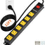 Regleta sobretensiones 2700J 6 enchufes metal 12ft