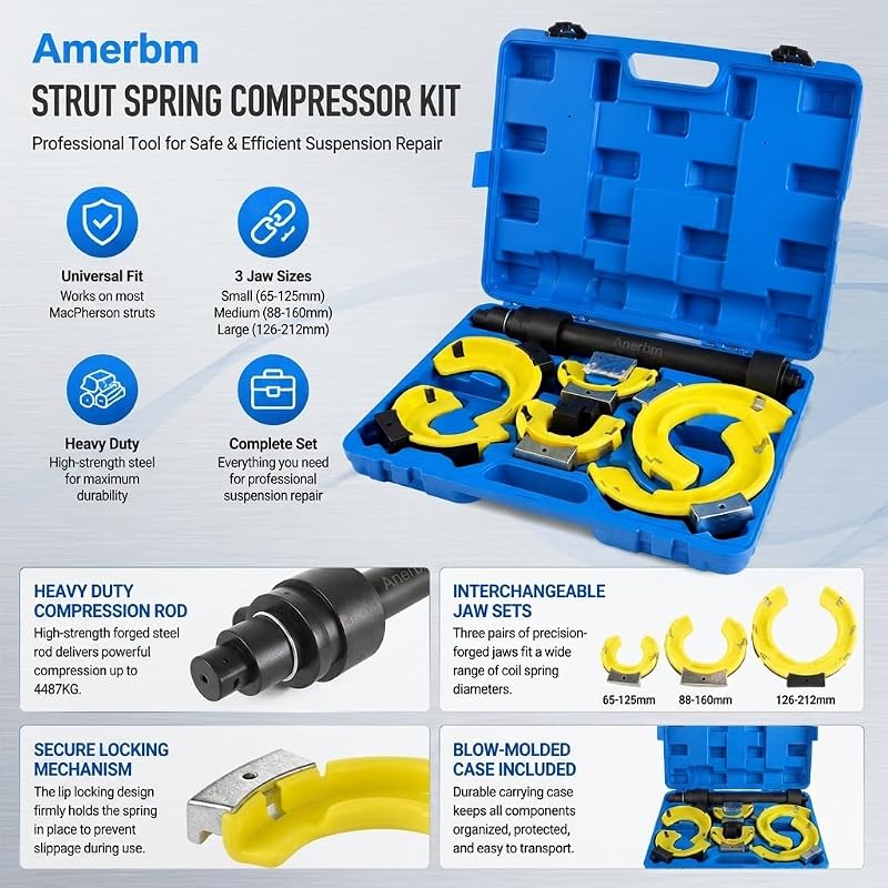 Set herramientas compresor resorte Macpherson intercambiable