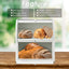 Panera metal cocina soporte pan capacidad 2 panes blanco
