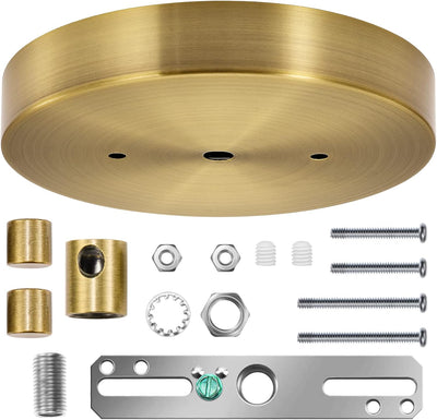 Kit toldo luz techo 5 1/8pulg cubierta colgante latón antiguo