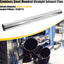 Tubo escape recto T304 acero inox 3.5" 45" universal