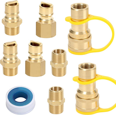 Kit conexiones gas natural 1/2pulg 9 Pzas latón macizo
