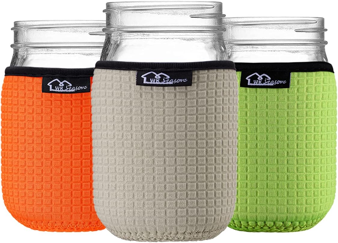 Funda neopreno tarro 16oz boca regular verde neón